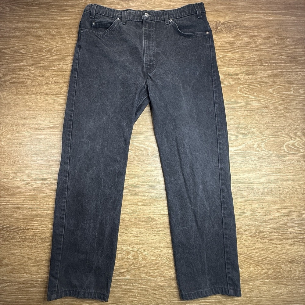 Levi's 505 Orange Tab Jeans Mens 38x30 Vintage USA Black Regular Fit Straight